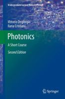Photonics A Short Course /