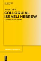 Colloquial Israeli Hebrew a corpus-based survey /