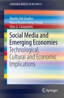 Social Media and Emerging Economies Technological, Cultural and Economic Implications /