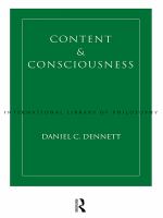 Content and Consciousness.