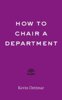 How to chair a department