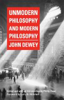 Unmodern philosophy and modern philosophy