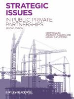 Strategic Issues in Public-Private Partnerships.