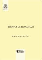 Ensayos de Filosofía II /