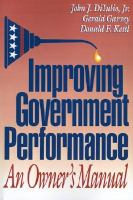 Improving government performance : an owner's manual /