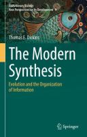 The Modern Synthesis Evolution and the Organization of Information /