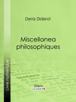 Miscellanea Philosophiques.