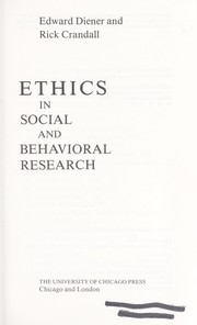 Ethics in social and behavioral research /