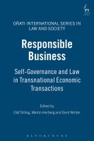 Responsible Business : Self-Governance and Law in Transnational Economic Transactions.
