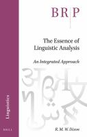 The essence of linguistic analysis an integrated approach /