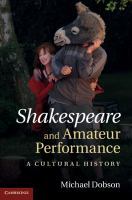 Shakespeare and amateur performance : a cultural history /