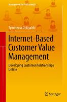 Internet-Based Customer Value Management Developing Customer Relationships Online /