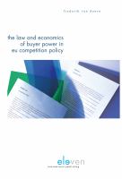 The law and economics of buyer power in EU competition policy