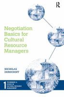 Negotiation basics for cultural resource managers