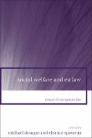 Social Welfare and EU Law.