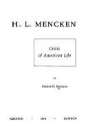 H. L. Mencken, critic of American life /