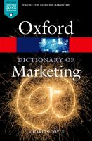 A dictionary of marketing