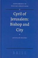 Cyril of Jerusalem bishop and city /