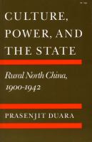 Culture, power, and the state : rural North China, 1900-1942 /