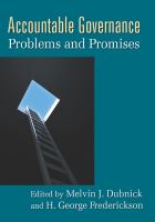 Accountable Governance : Problems and Promises.