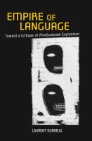 Empire of language toward a critique of (post)colonial expression /