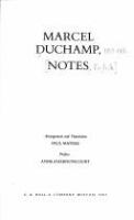 Marcel Duchamp, notes /