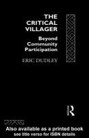 The critical villager beyond community participation /