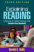 Explaining reading a resource for explicit teaching of the common core standards /