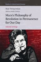 Marx's philosophy of revolution in permanence for our day selected writings /