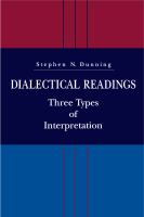 Dialectical readings : three types of interpretation /