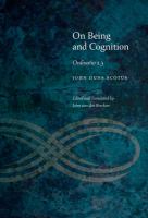 On being and cognition : Ordinatio 1.3 /
