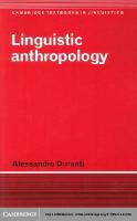 Linguistic anthropology