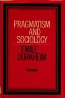 Pragmatism and sociology /