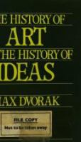 The history of art as the history of ideas /