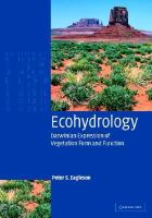 Ecohydrology Darwinian expression of vegetation form and function /