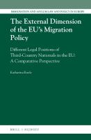 The external dimension of the EU's migration policy different legal positions of third-country nationals in the EU : a comparative perspective /