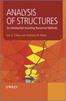 Analysis of structures an introduction including numerical methods /