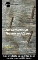 The semiotics of theatre and drama