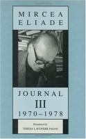 Journal III, 1970-1978 /