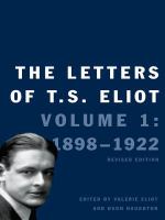 The letters of T. S. Eliot