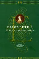 Elizabeth I : Translations, 1544-1589.