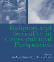 Religion and Sexuality in Cross-Cultural Perspective.