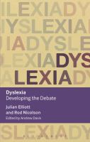 Dyslexia developing the debate /