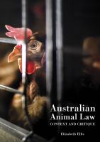 Australian animal law : context and critique /