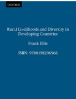 Rural livelihoods and diversity in developing countries /