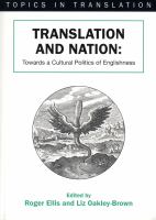 Translation and Nation : Towards a Cultural Politics of Englishness.