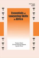 Essentials of lawyering skills in Africa