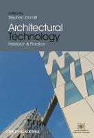 Architectural Technology : Research and Practice.