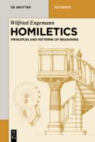 Homiletics : Principles and Patterns of Reasoning.