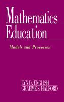 Mathematics education : models and processes /